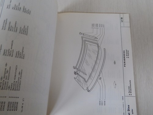 CATALOGO PARTI DI RICAMBIO SOLO CARROZZERIA ORIGINALE FIAT DINO SPIDER 1968 - Foto 9 di 12