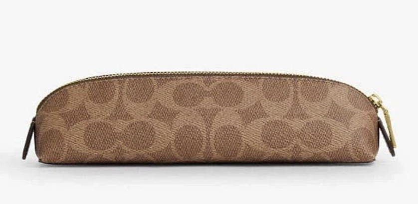 Case - Cz206 Tan Brown Gold Signature Canvas & Leather - Nwt