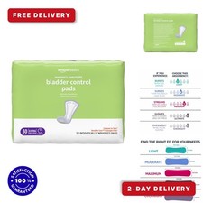Amazon Basics Overnight Bladder Control Pads, 30 Count 1 Pack of 30