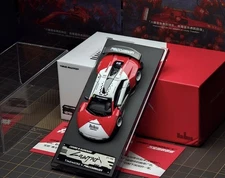  PSC 1:64 White Red LP800-4 Racing Sports Model Diecast Collect Car