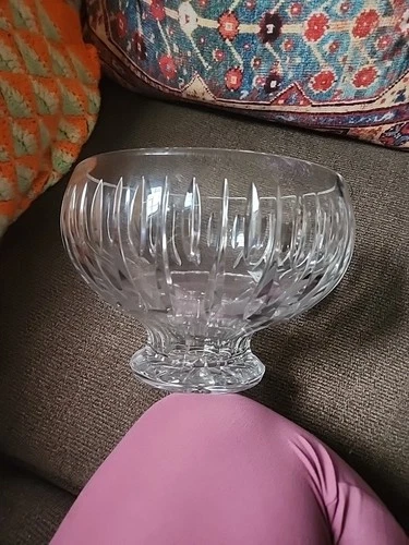 Marquis by Waterford  9.5" cut crystal footed punch bowl heavy