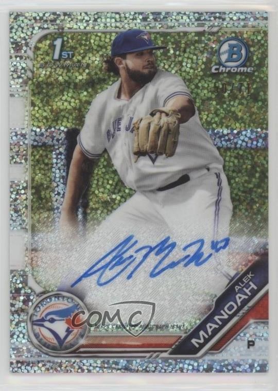 2019 Bowman Draft Chrome Pick Sparkles Refractor 50/71 Alek Manoah Auto 18k3