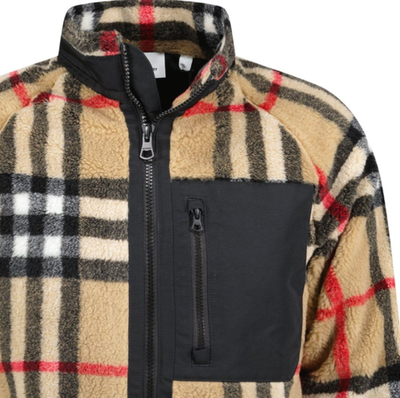 Burberry Norton Check Wool Blend Boucle Jacket Beige Men 80918481
