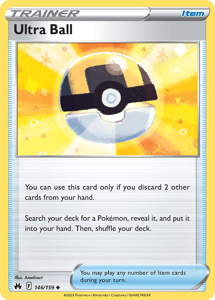 Ultra Ball 146/159 Uncommon Crown Zenith Pokemon Lightly Played