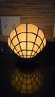 Vintage Art Deco Tiffany Style Clam Shell Stained Mother Of Pearl Glass Lamp
