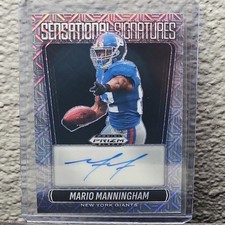 Mario Manningham 2025 Prizm Black Sensational signatures Mojo /25