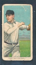 T206 SC 460 42: RUSS FORD New York Yankees Wet Sheet transer on front ~ FAIR