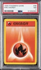 1999 POKEMON BASE SET UNLIMITED #98 FIRE ENERGY PSA 7