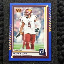 2025 Panini Donruss Press Proofs Blue Frankie Luvu Washington Commanders #262