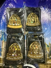 2025 Disney Parks Artist Series Jes Willis Magnetic Window 4 Pin Set In Hand