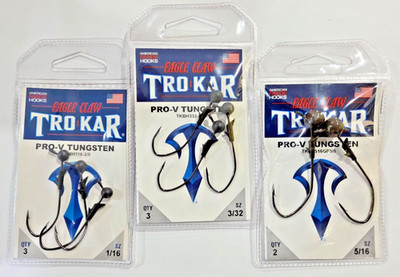 Eagle Claw Trokar Pro-V Ball Head Tungsten Jig Head Fishing Lure You Choose Size