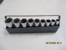 Vintage Sae Craftsman Usa -vv- Series 38 Drive Deep Set Socket Set W Tray Vintage Sae Craftsman Usa -vv- Series 38 Drive Deep Set Socket Set W Tray