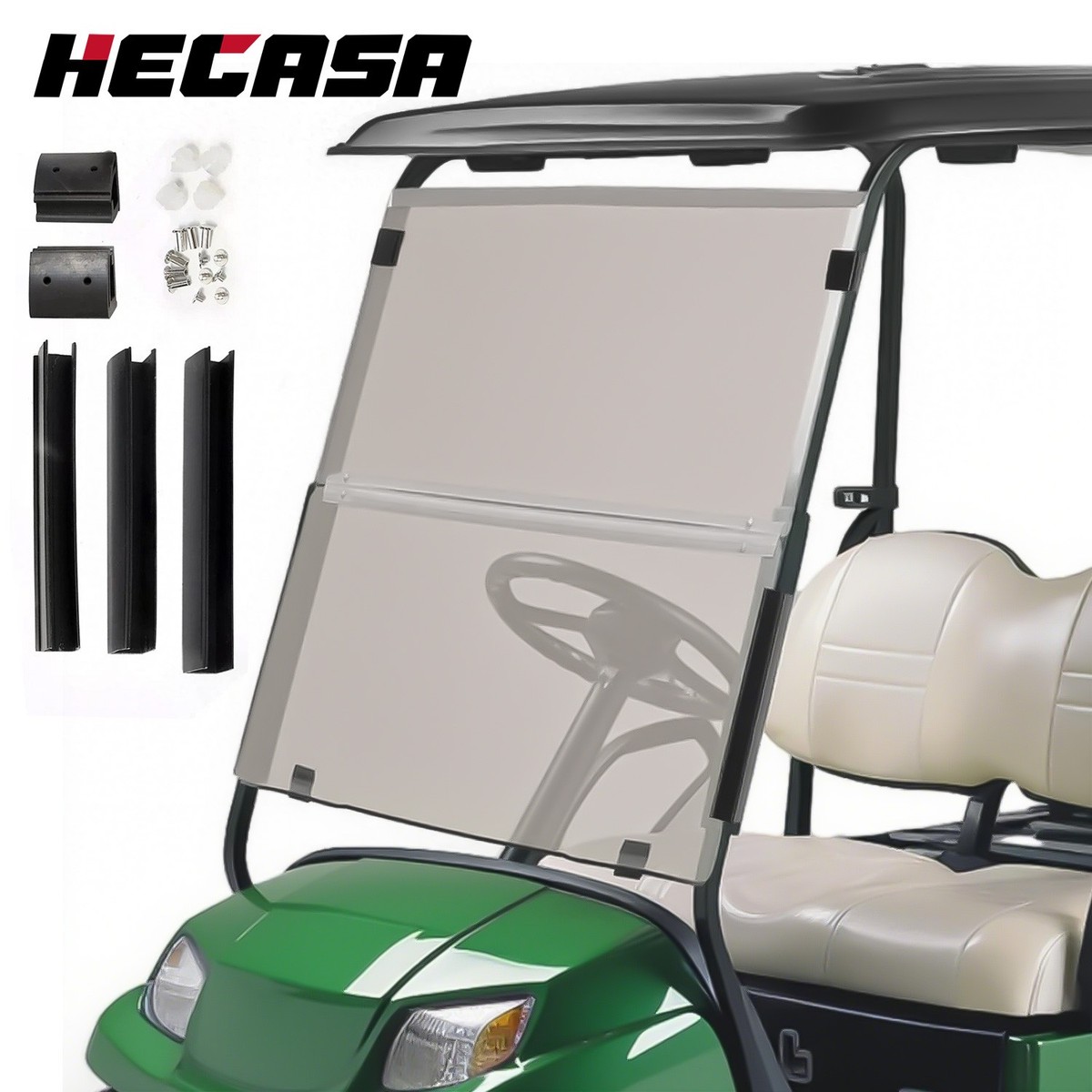 For Yamaha G22 2003-2006 Golf Cart Foldable Tinted Windshield