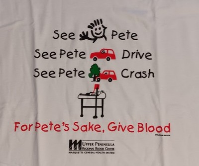 For Petes Sake Donate Blood t-shirt NEW nwot X-Large