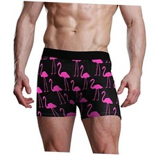 SUABO Men's Father's Valentines Boxer Briefs No Ride-up XX-Large Flamingos