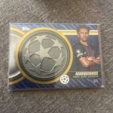 25/26 Topps UEFA Marquinhos Star Ball Commemorative Relic Card NM PSG SCR-MQ 1/1