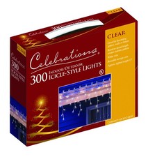 Celebrations Clear/Warm White Incandescent Mini Light Set 17 L ft. with 300 Bulb