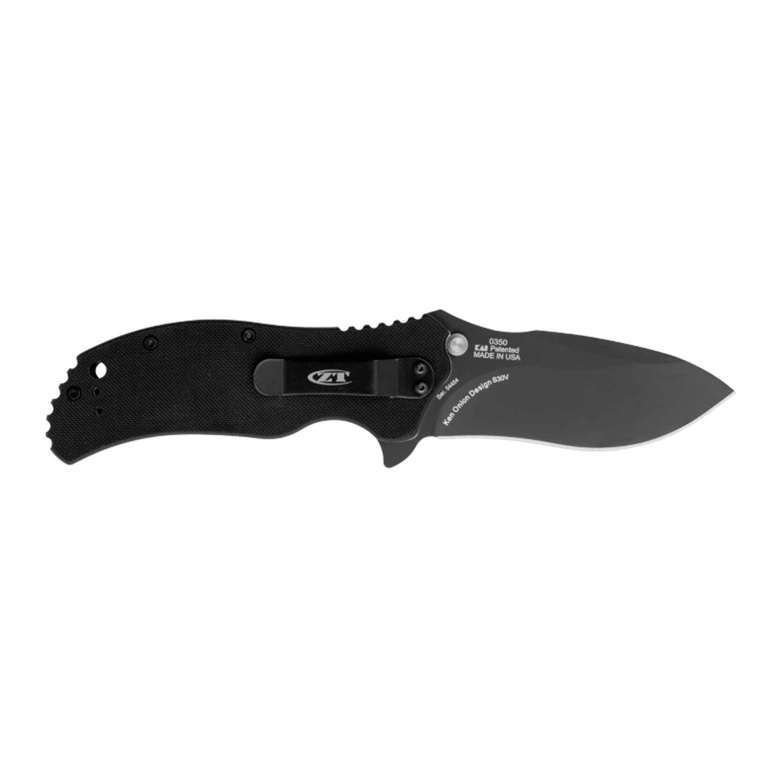 Zero Tolerance ZT Folding Knife 3.25" Black CPM S30V Steel BladeG-10 Handle 0350