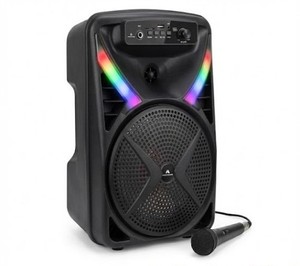 Maxpower MPD829 8" Portable Bluetooth Karaoke Speaker System w/ Mic & LED Lights