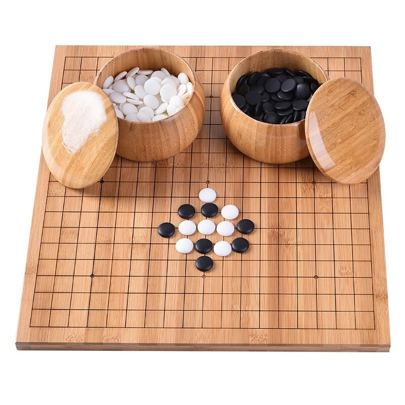 SPP Chinese Go Board (Weiqi) & Chess Board(Xiangqi) Game Set – Bamboo ...