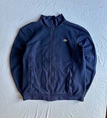 Lacoste Zip Jacke Trackjacket Herren Größe L Blau Vintage Top Zustand