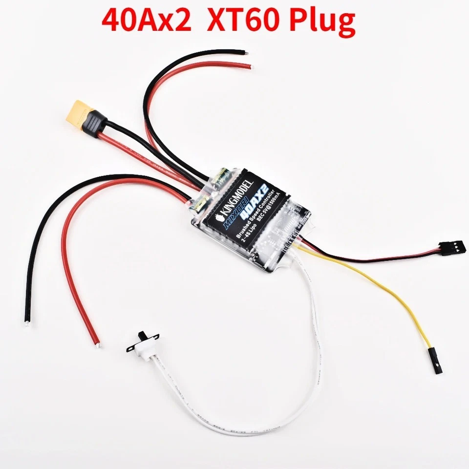 2-Wege RC Motor Geschwindigkeitsregler 40A ESC Regler Bidirektional RC Auto - Bild 2 von 4
