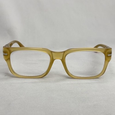 Persol Eyeglasses 3315-V 204 Miele 55-19 145 Yellow Square Frames Only Readers