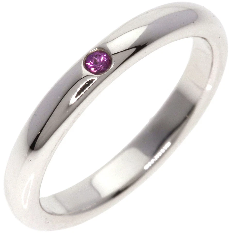 TIFFANY&Co.  Stacking band Ruby Ring Silver  Ladies [Used] - Image 2 of 4