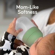 nanobebe Flexy Silicone Anti Colic Baby Bottle Gift Set - Sage - 6ct: BPA-Free,