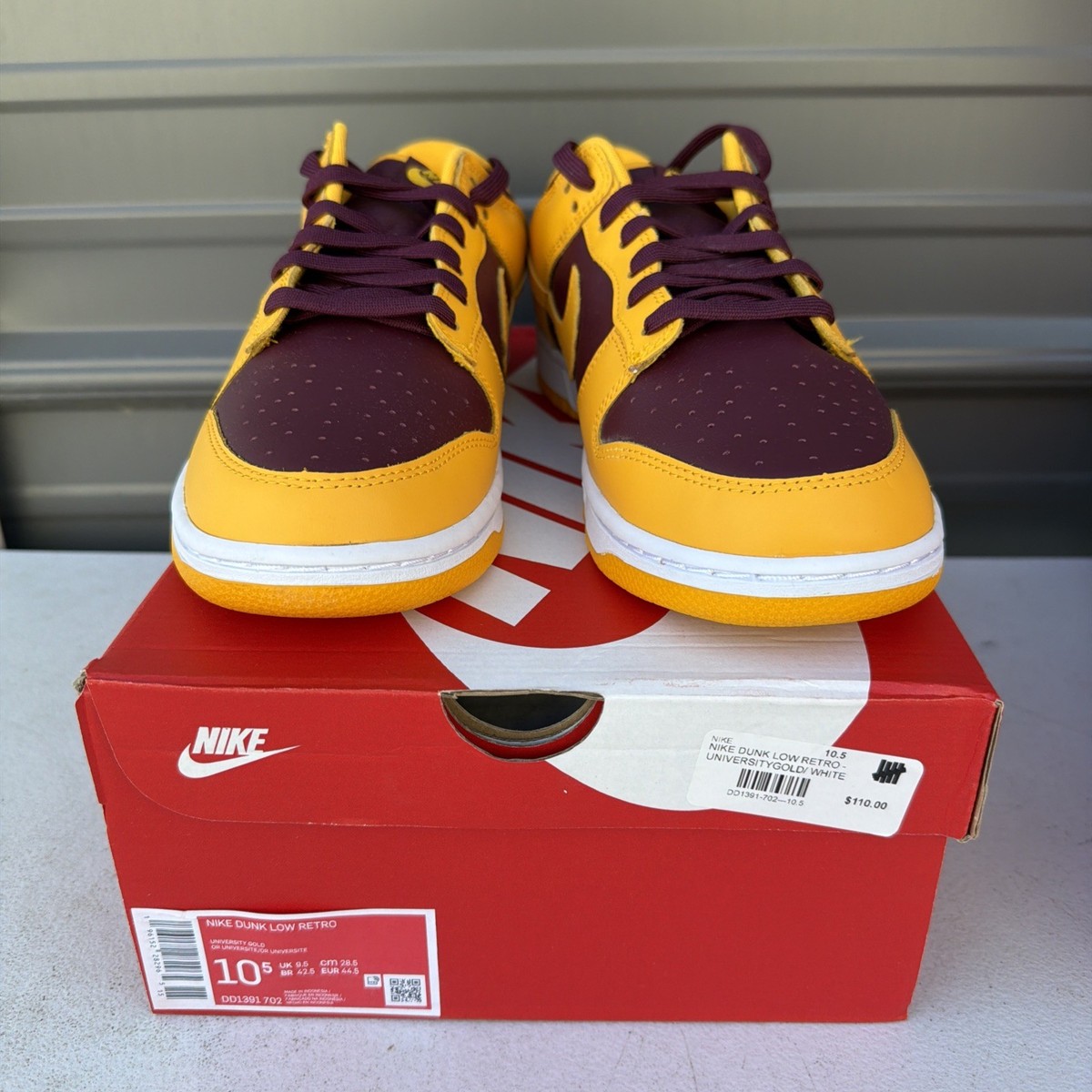 Nike Dunk Low Arizona State University ASU Gold White DD1391-702