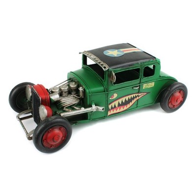 Rustic Vintage 32 Coupe Hot Rod Model Metal Car Man Cave Garage Decor 12.5 inch