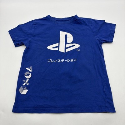 PlaySation T-shirt Youth Boys 10/11Y Blue Graphic Print Logo 100% Cotton.#39448