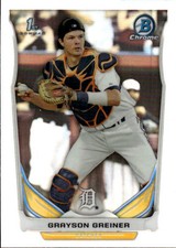 2014 Bowman Draft Grayson Greiner #CDP99 Chrome Refractors Detroit Tigers 16M