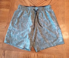 Spyder Swim Trunks Boys Green Lined Zippered Pocket