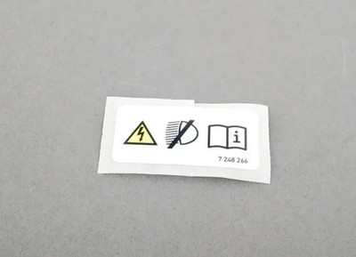 BMW 1 E81 Xenon Light Label Sticker Warning 2pcs 71237248266 NEW GENUINE