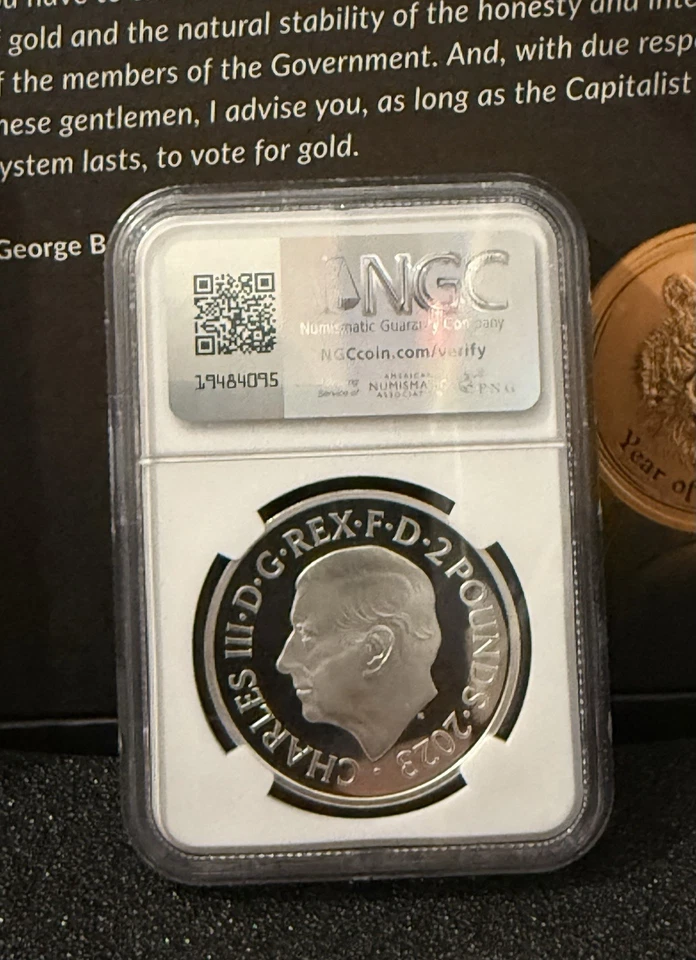 2024 Silver Proof Two Pound King Arthur NGC PF 70 Ultra Cameo - Image 2 of 2