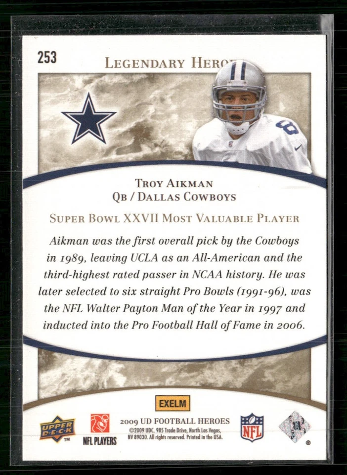 2009 Upper Deck Heroes #253 Troy Aikman - Image 2 of 2