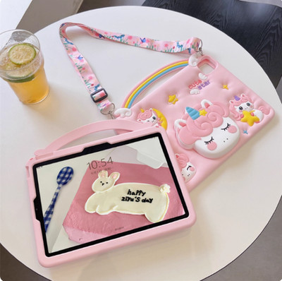 For Samsung Galaxy Tab A9+A9 A8 A7 Lite Unicorn Kids Shockproof Stand case Cover