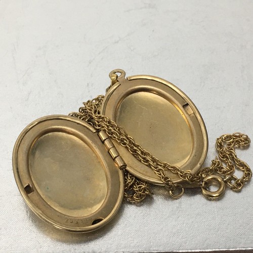 VTG LF Locket Gold Filled Pendant Necklace Oval Engraved - Picture 20 of 22