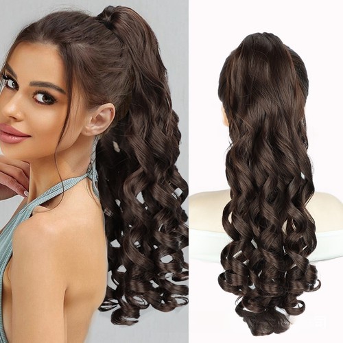 26" Real Ponytail Claw Clip Hair Extension Pony Tail Thick Hairpiece in As Human - 第 6/26 張圖片