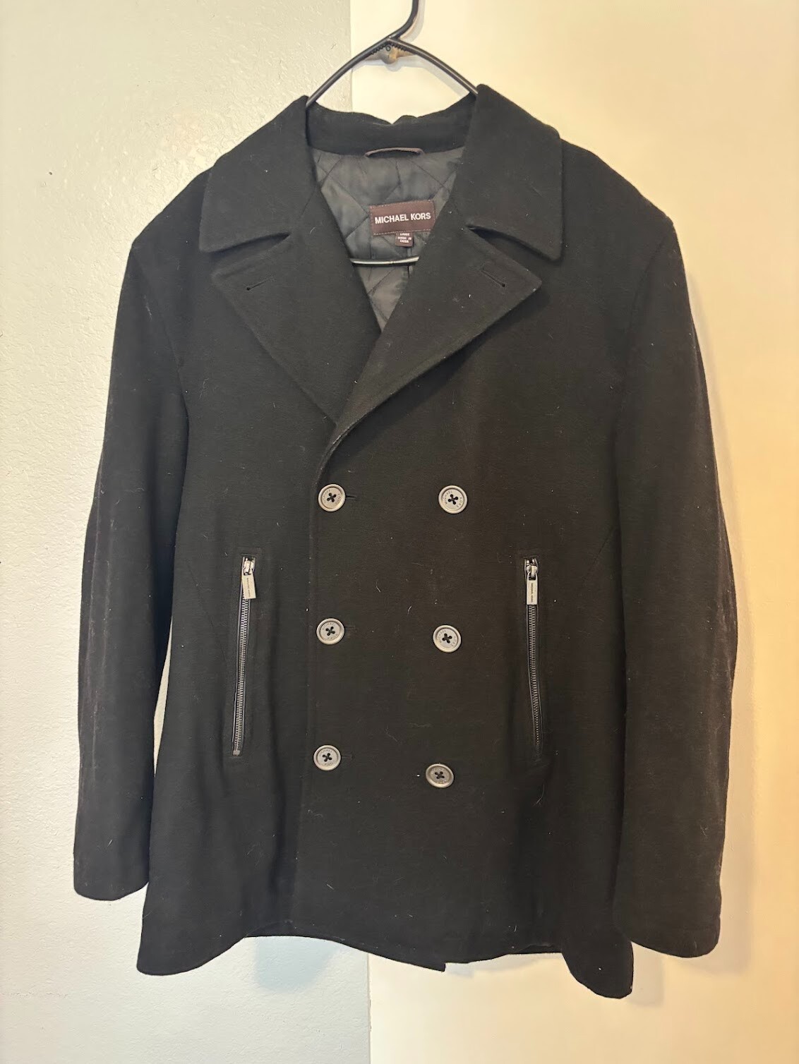 Michael Kors Men's Wool Peacoat size XL