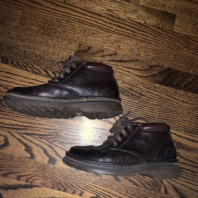 Dr Martens Mens 8 Brown Leather Boots Lace up Bicycle Toe  display picture 1