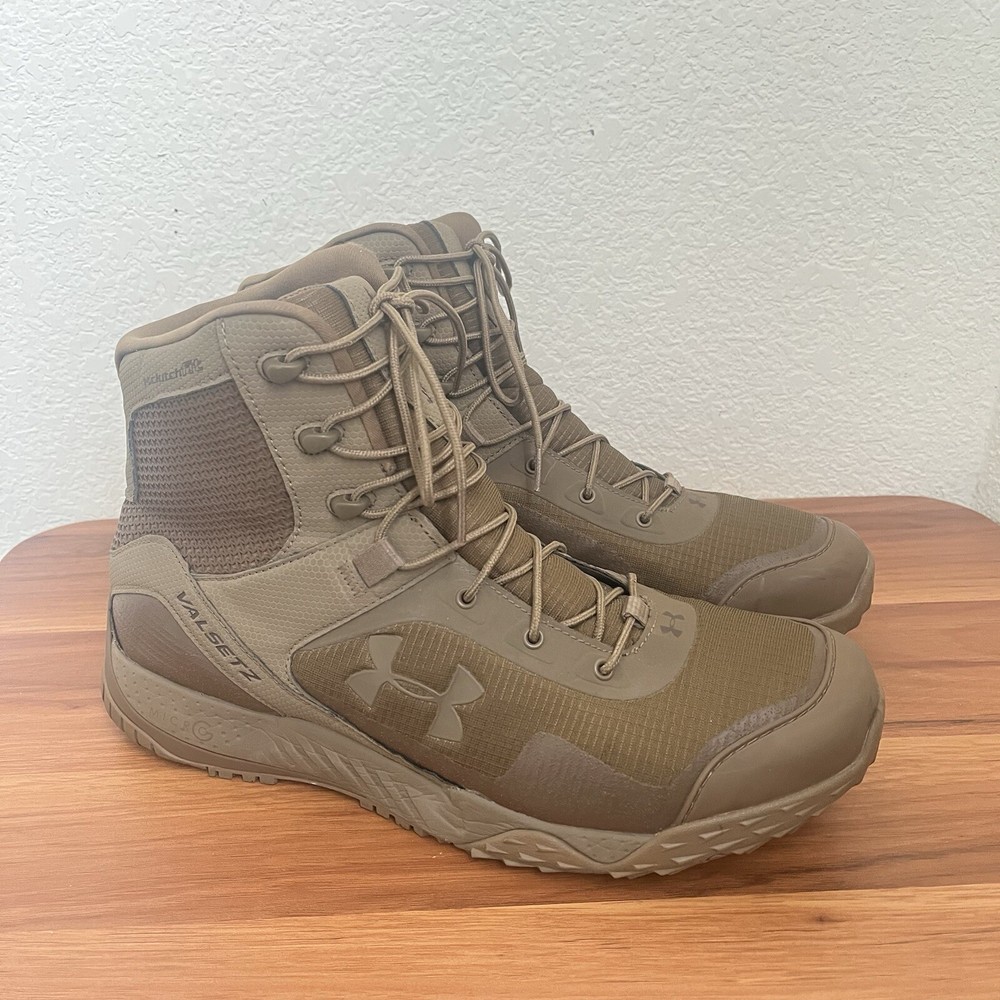 Under Armour Valsetz RTS 1250234-220 Brown Combat Tactical Boots Mens US Sz 13