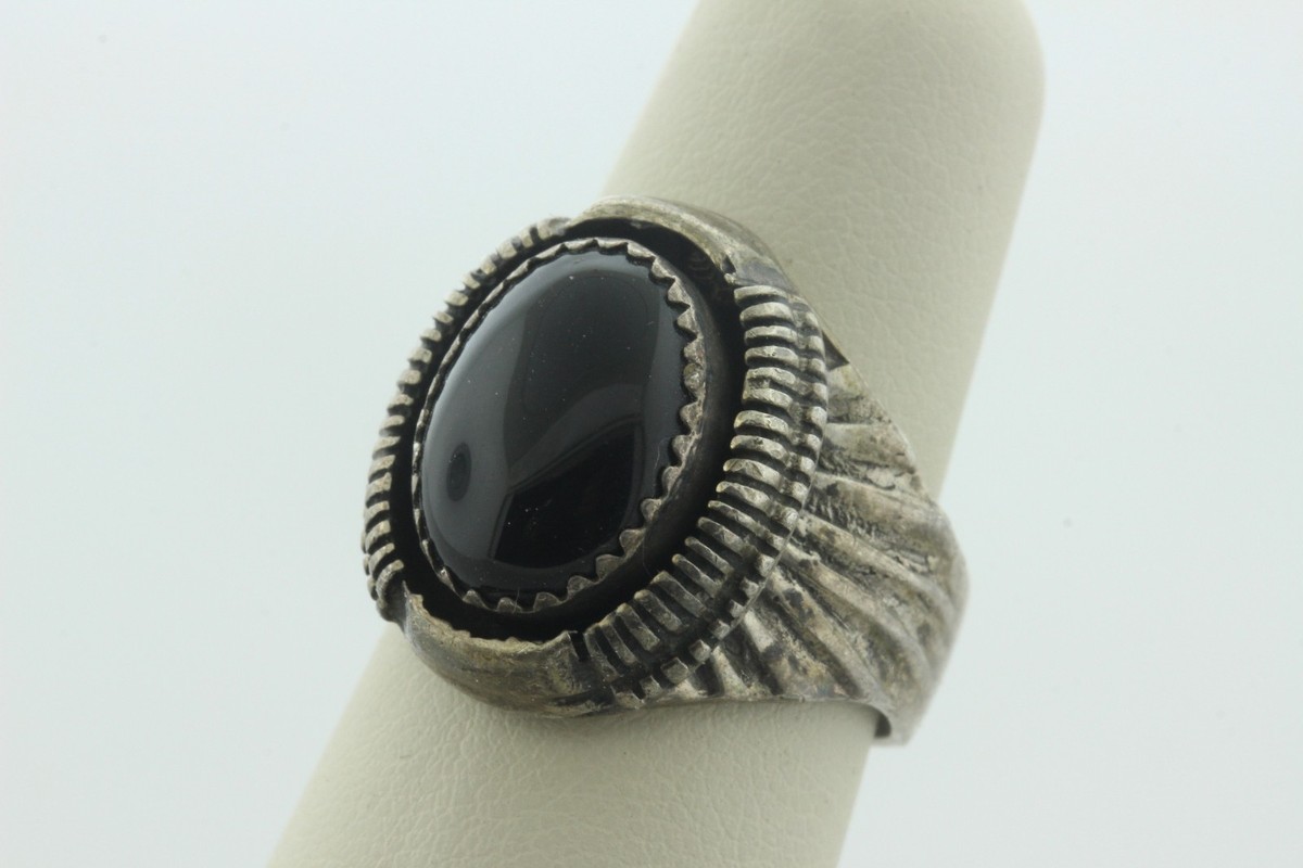 SILVER925 CIRCLE ONYX DESIGN RING/シルバー SILVER925 CIRCLE ONYX DESIGN RING/シルバー