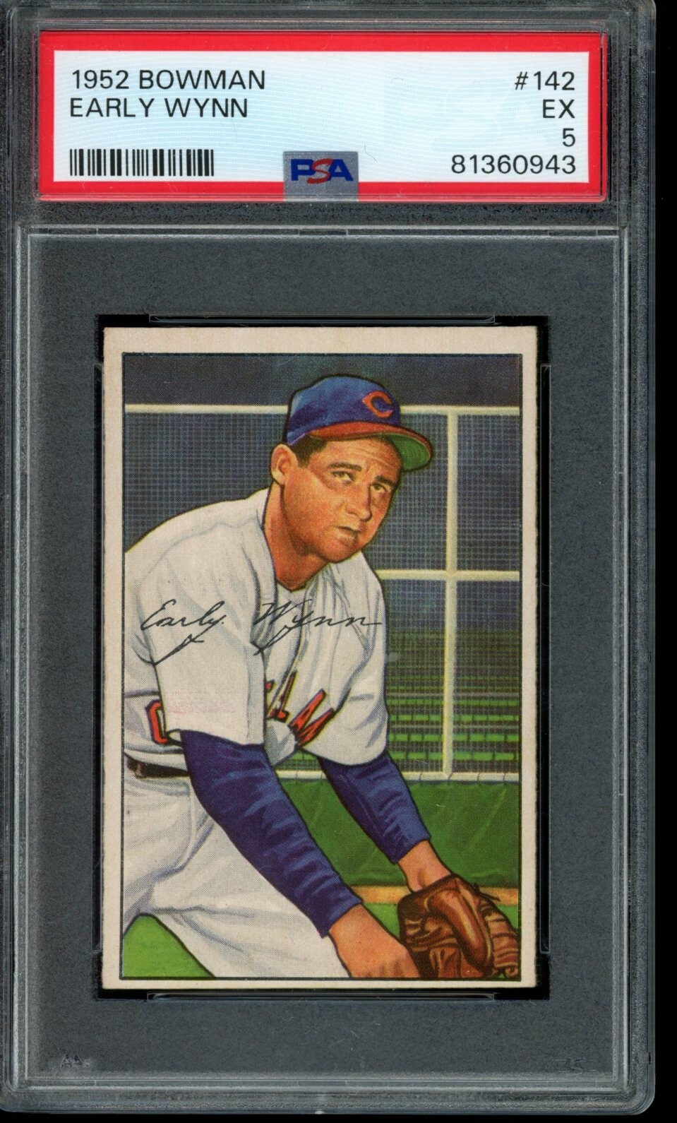 1952 Bowman #142 Early Wynn (HOF) - PSA 5