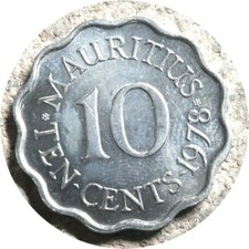 elf Mauritius 10 Cents 1978  Elizabeth II