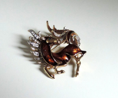Brosche,Pferd,Attwood & Sawyer,Modeschmuck