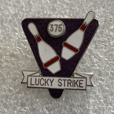 LUCKY STRIKE BOWLING 375 Lapel Hat Tie Pin