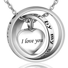 316L Stainless Steel "No Longer By My Side, Forever In My Heart" Cremation Urn