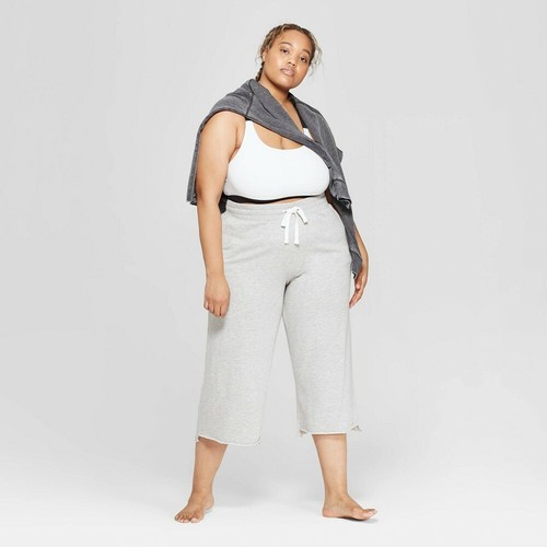 Women's Plus Size Cropped Wide Leg 